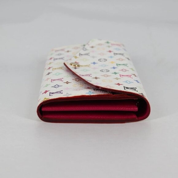 LOUIS VUITTON Multicolor Portefeuille Sarah Wallet White M60667 Auth 141191V - Picture 8 of 16